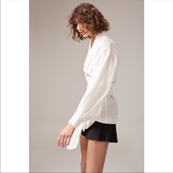 C/MEO COLLECTIVE White Linen Blazer - Picture 2 of 8
